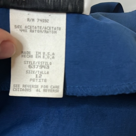 Ms. Conduct blue v-neck midi dress w gold button detail M - Picture 9 of 12